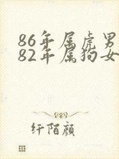 86年属虎男和82年属狗女婚姻如何