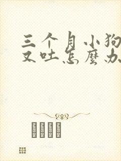 三个月小狗又拉又吐怎么办