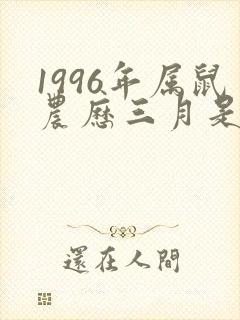 1996年属鼠农历三月是什么命