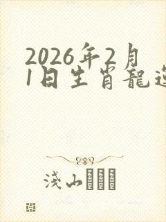 2026年2月1日生肖龙运势详解