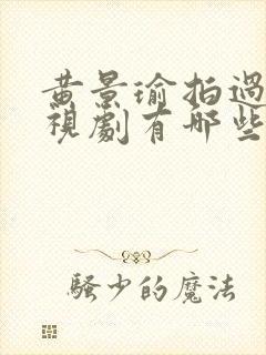 黄景瑜拍过的电视剧有哪些