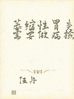 萎缩性胃炎c2需要做病检