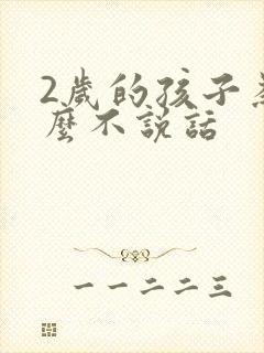 2岁的孩子为什么不说话