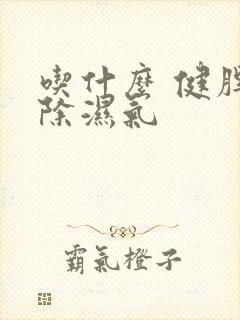 吃什么 健脾胃除湿气封面