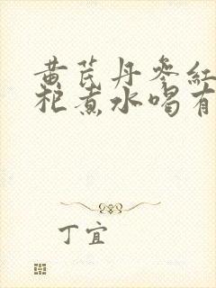 黄芪丹参红枣枸杞煮水喝有什么效果封面