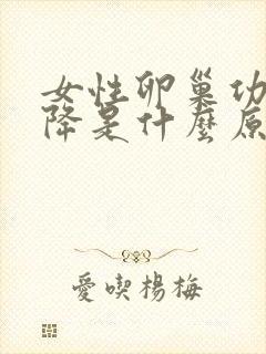 女性卵巢功能下降是什么原因造成的