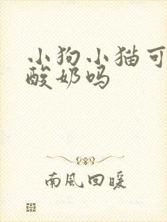 小狗小猫可以喝酸奶吗