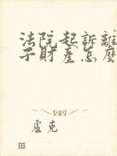 法院起诉离婚房子财产怎么分割封面