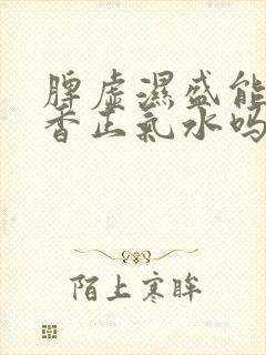 脾虚湿盛能喝藿香正气水吗