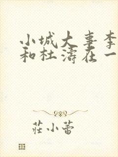 小城大事李秋萍和杜涛在一起了吗