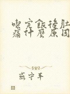 吃完饭后肚子胀痛什么原因