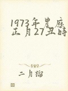 1973年农历正月27丑时出生男的命运怎样
