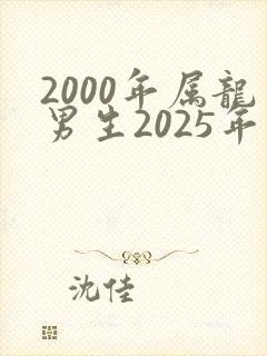 2000年属龙男生2025年运程