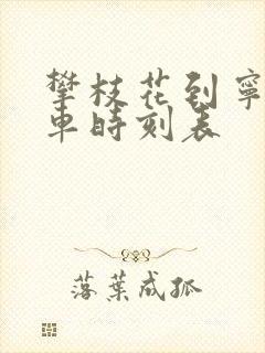 攀枝花到宁南汽车时刻表