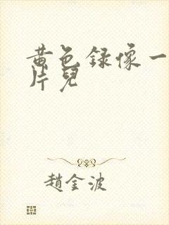 黄色录像一级大片儿