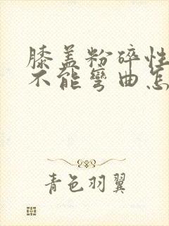 膝盖粉碎性骨折不能弯曲怎么办