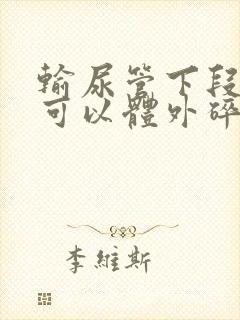 输尿管下段结石可以体外碎石