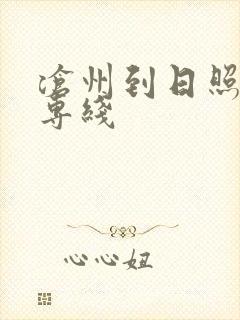 沧州到日照物流专线