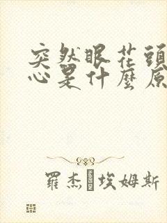 突然眼花头晕恶心是什么原因引起的封面