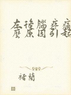 左后脑疼痛是什么原因引起的