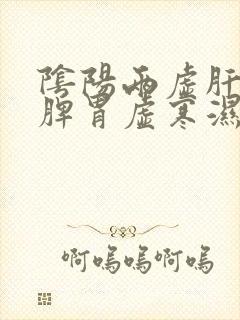 阴阳两虚肝火旺脾胃虚寒湿气重封面