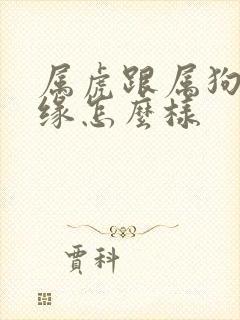 属虎跟属狗的姻缘怎么样