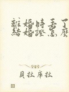 离婚时丢了一本结婚证怎么办封面