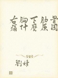 右胸下肋骨按压痛什么原因