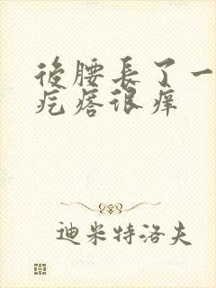 后腰长了一片红疙瘩很痒