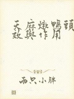 天麻炖鸭头的功效与作用