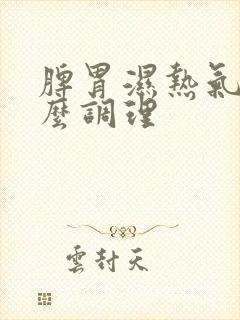 脾胃湿热气重怎么调理