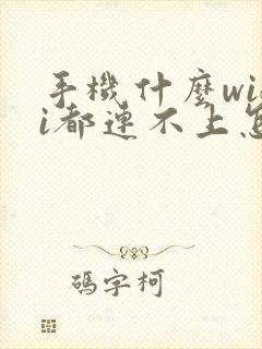 手机什么wifi都连不上怎么办