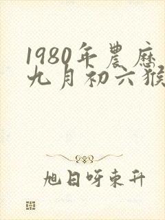 1980年农历九月初六猴女是啥命