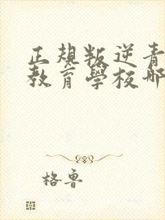 正规叛逆青少年教育学校哪家好封面