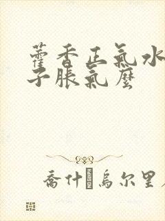 藿香正气水治肚子胀气么