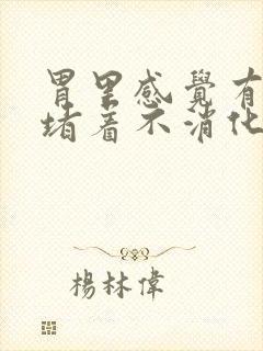 胃里感觉有东西堵着不消化