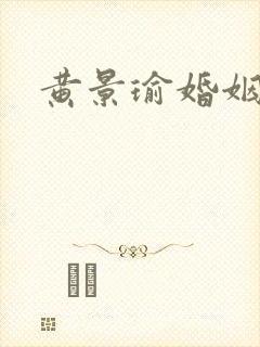 黄景瑜婚姻情况