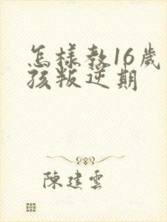 怎样教16岁男孩叛逆期