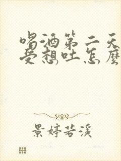 喝酒第二天胃难受想吐怎么办