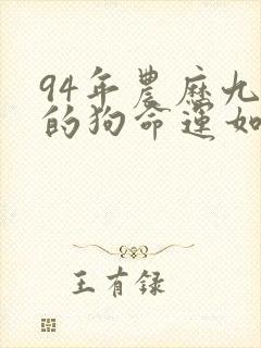 94年农历九月的狗命运如何