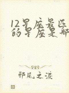 12星座最匹配的星座是哪一个