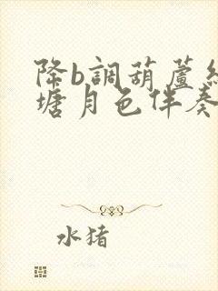 降b调葫芦丝荷塘月色伴奏曲封面