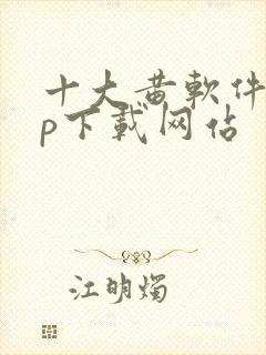 十大黄软件app下载网站