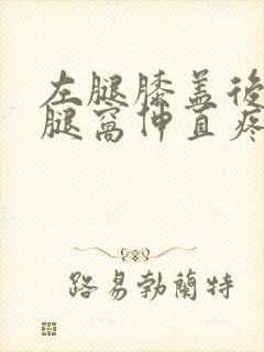 左腿膝盖后面的腿窝伸直疼,走路疼