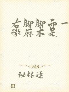 右脚脚面一摸轻微麻木是