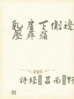 乳房下侧边缘按压疼痛封面