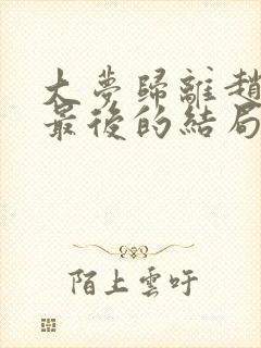 大梦归离赵远舟最后的结局封面