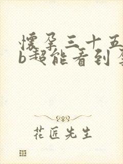 怀孕三十五天做b超能看到孕囊么