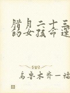 腊月二十三出生的女孩命运好吗