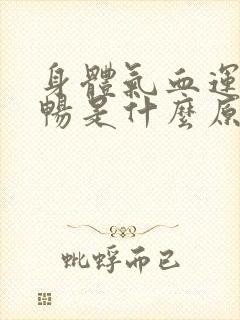 身体气血运行不畅是什么原因导致的